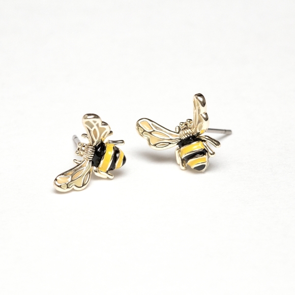 Honeybee Stud Earrings - Picture 2 of 3